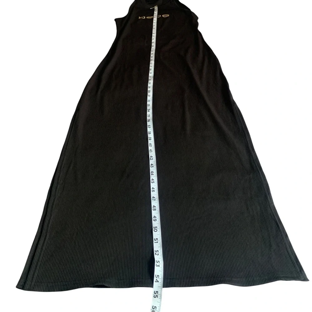 NWOT Bebe Women Black High-Neck Maxi Dress, Large, 92%polyester, 8 Spandex - Picture 10 of 12